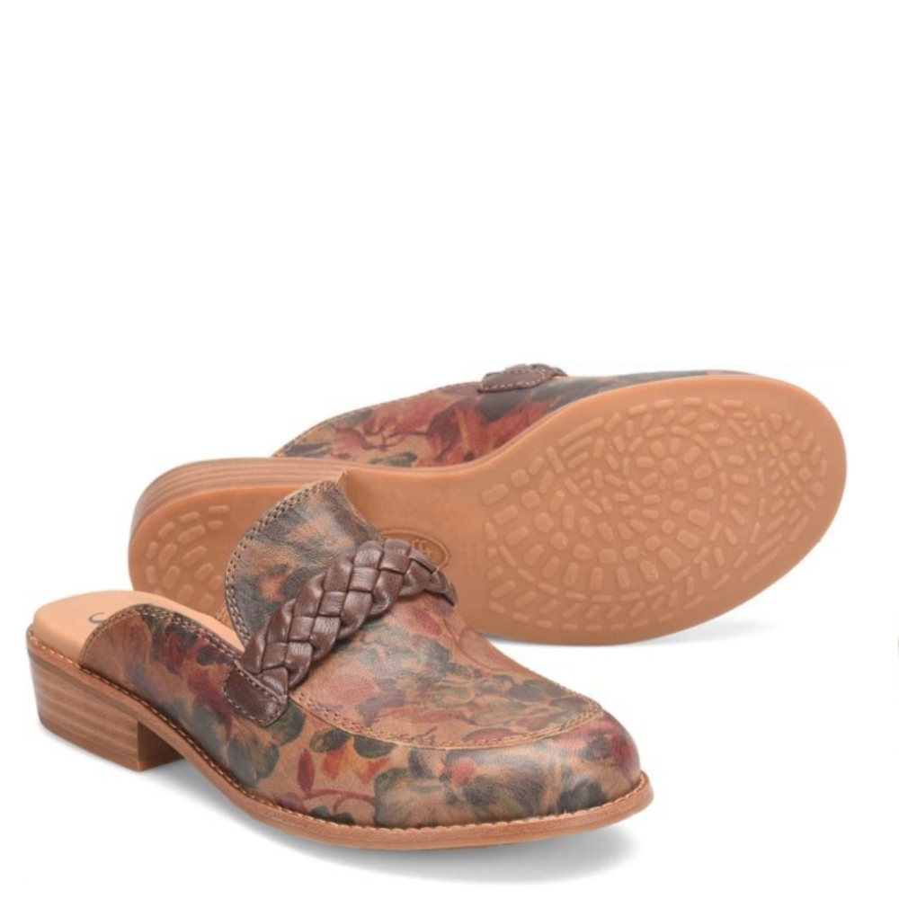 Sofft, the Nels Braided Leather Loafer Mules